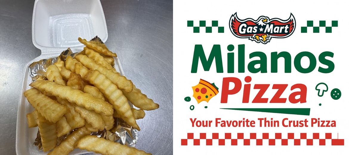 Milanos Pizza Menu