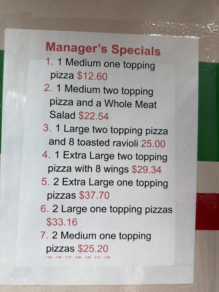 Milanos Pizza Menu image 3